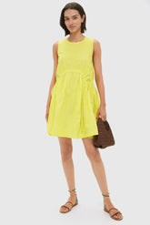 Yellow Camden Cotton Poplin Tank Mini Tunic
